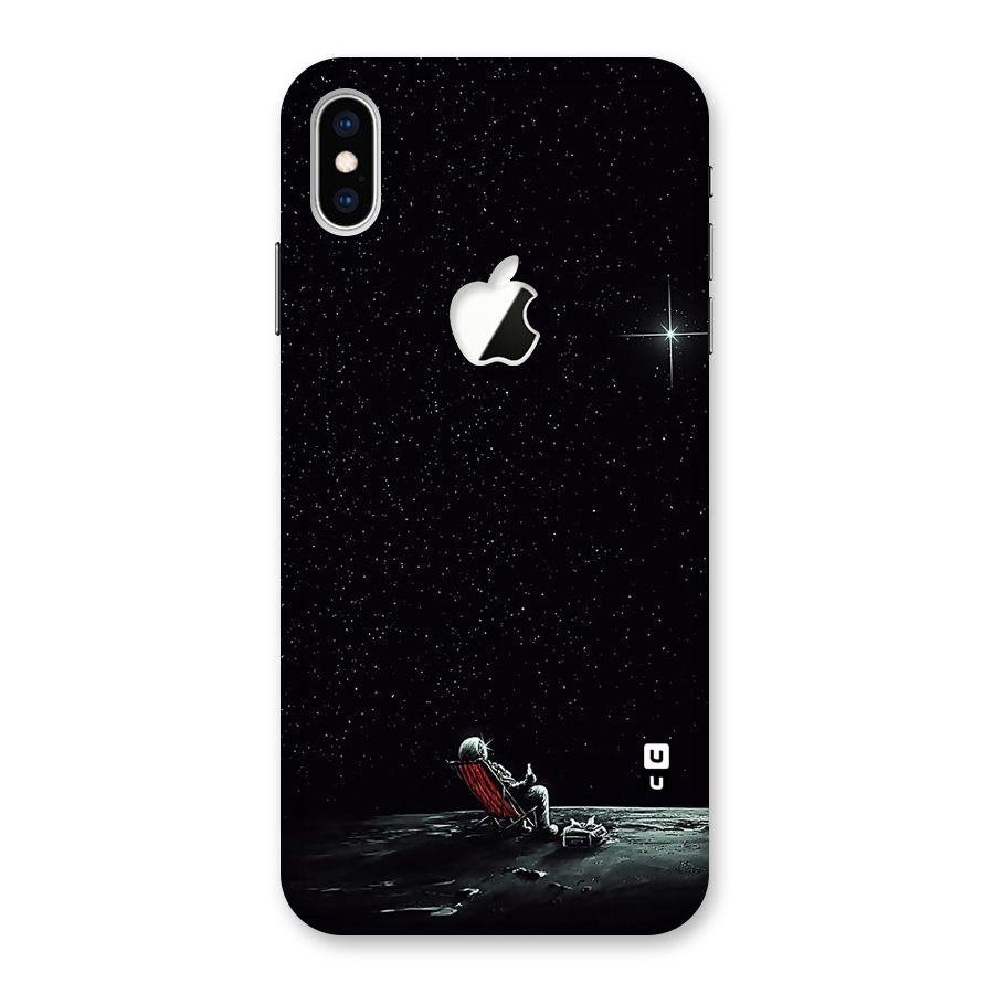 Resting Spaceman Face Back Case for iPhone XS Max Apple Cut