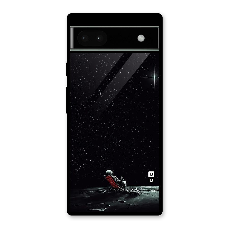 Resting Spaceman Face Glass Back Case for Google Pixel 6a