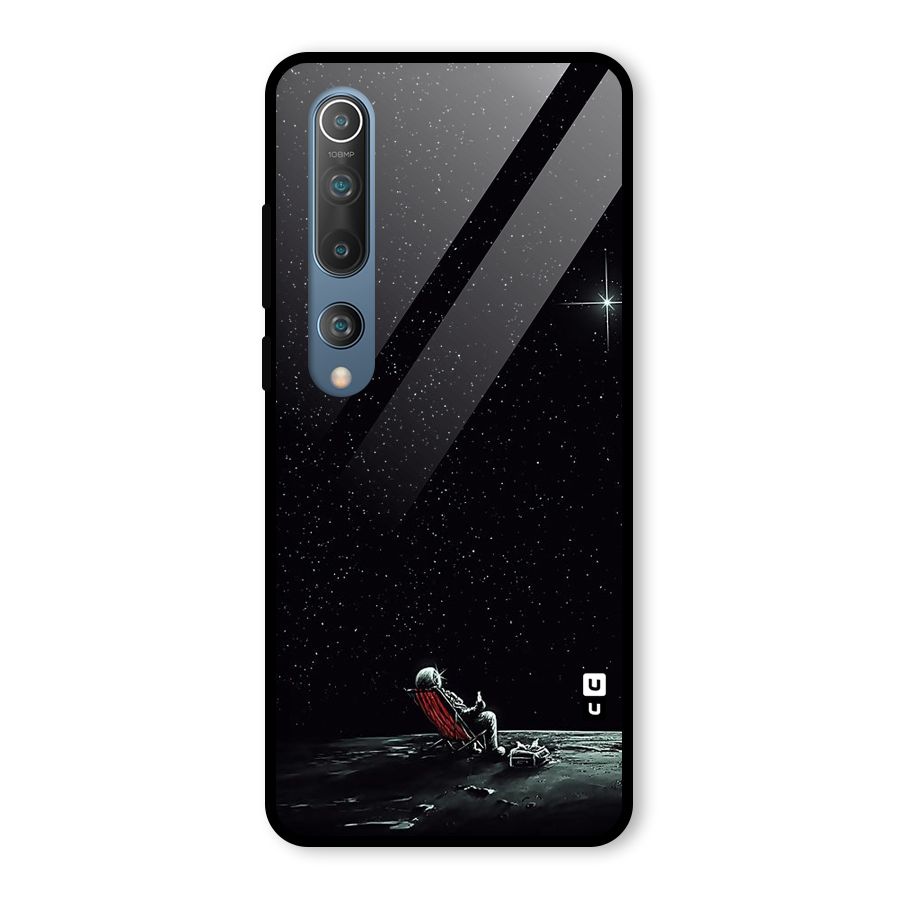 Resting Spaceman Face Glass Back Case for Mi 10