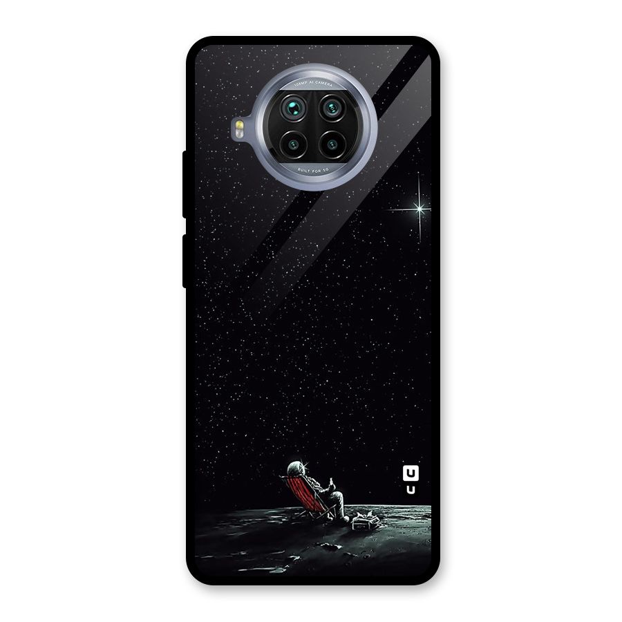 Resting Spaceman Face Glass Back Case for Mi 10i