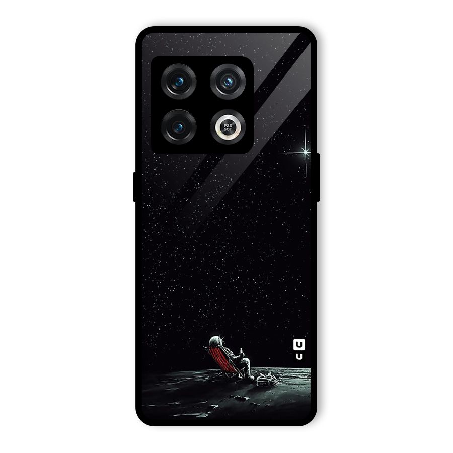 Resting Spaceman Face Glass Back Case for OnePlus 10 Pro 5G