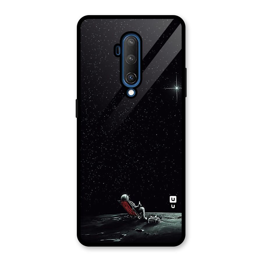 Resting Spaceman Face Glass Back Case for OnePlus 7T Pro