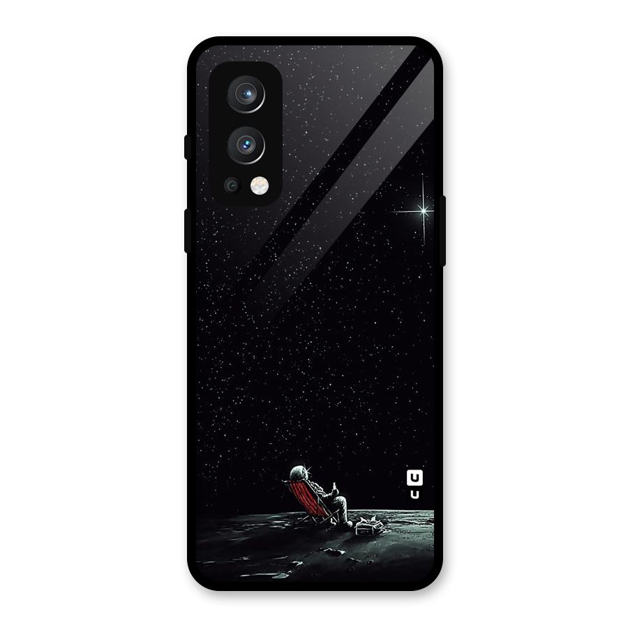 Resting Spaceman Face Glass Back Case for OnePlus Nord 2 5G