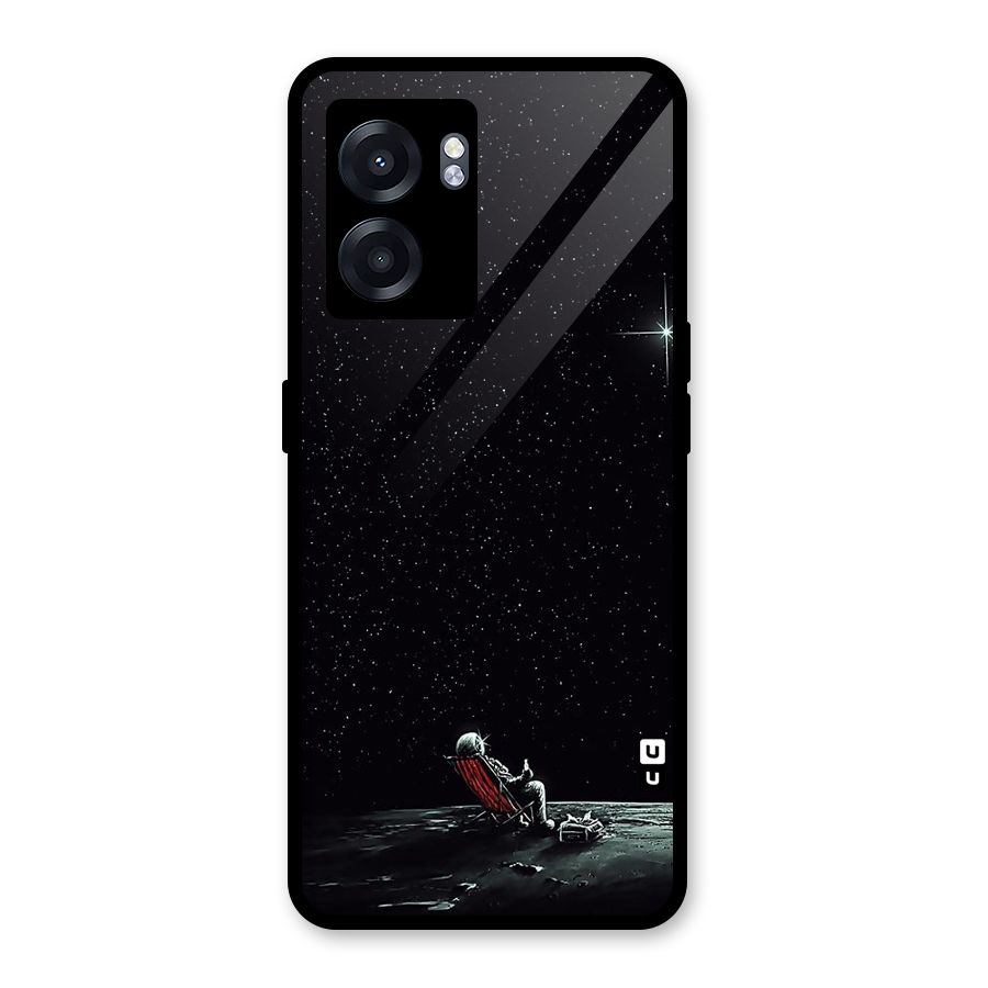 Resting Spaceman Face Glass Back Case for Oppo K10 (5G)