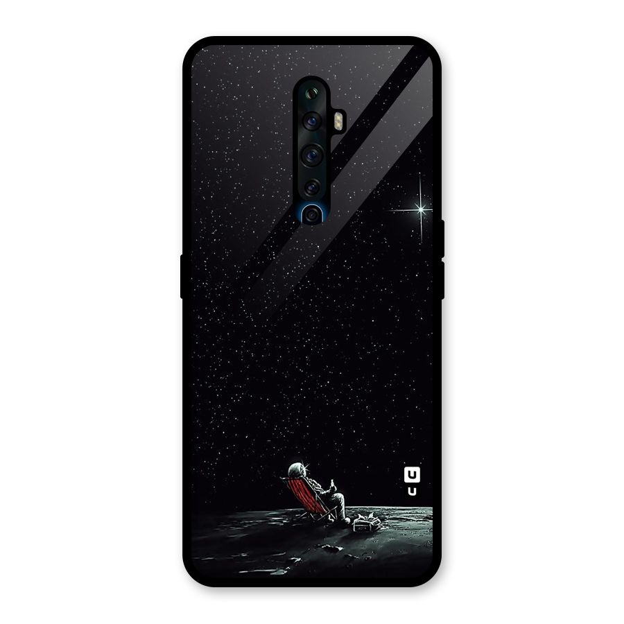 Resting Spaceman Face Glass Back Case for Oppo Reno2 Z