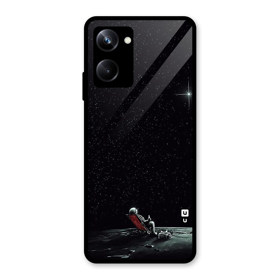 Resting Spaceman Face Glass Back Case for Realme 10 Pro