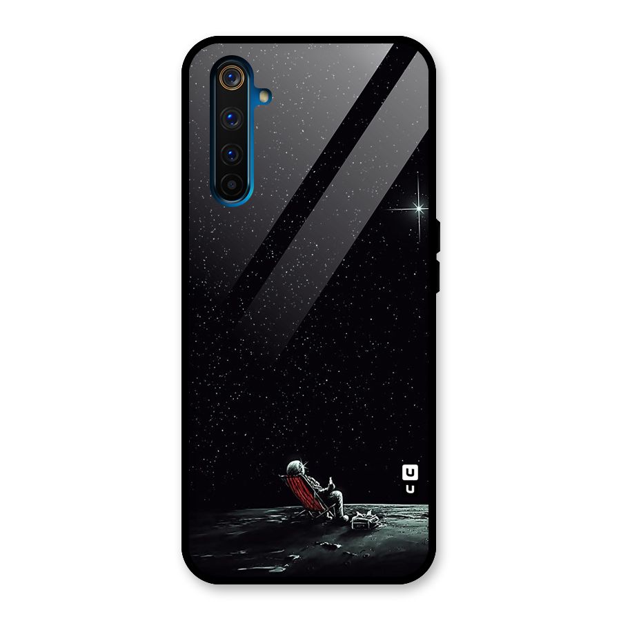 Resting Spaceman Face Glass Back Case for Realme 6 Pro