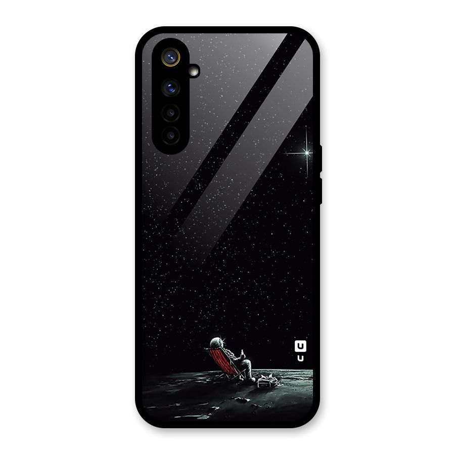 Resting Spaceman Face Glass Back Case for Realme 6i
