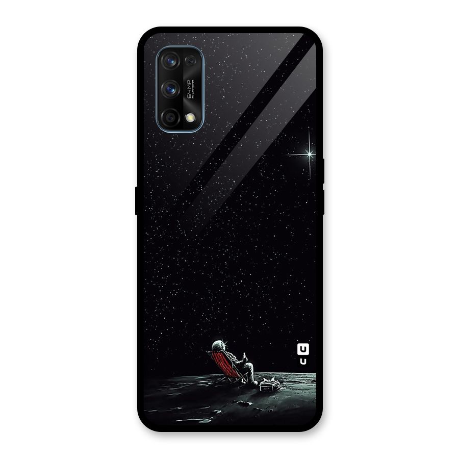 Resting Spaceman Face Glass Back Case for Realme 7 Pro
