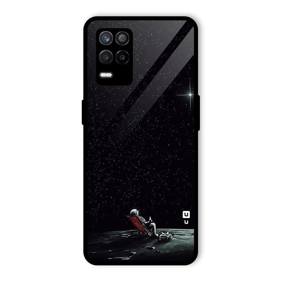 Resting Spaceman Face Glass Back Case for Realme 8 5G