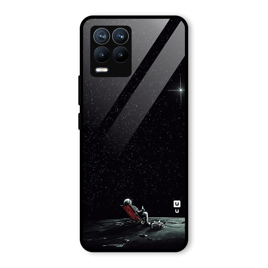 Resting Spaceman Face Glass Back Case for Realme 8 Pro