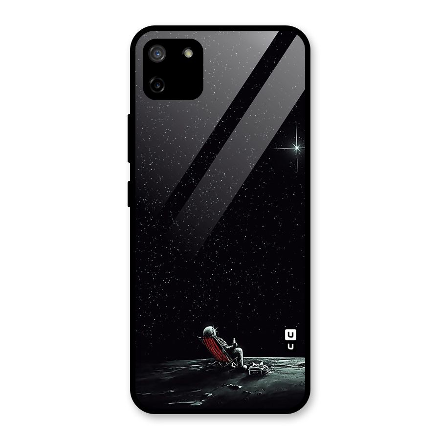 Resting Spaceman Face Glass Back Case for Realme C11