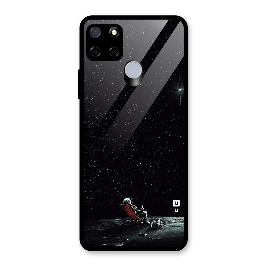 Resting Spaceman Face Glass Back Case for Realme C12