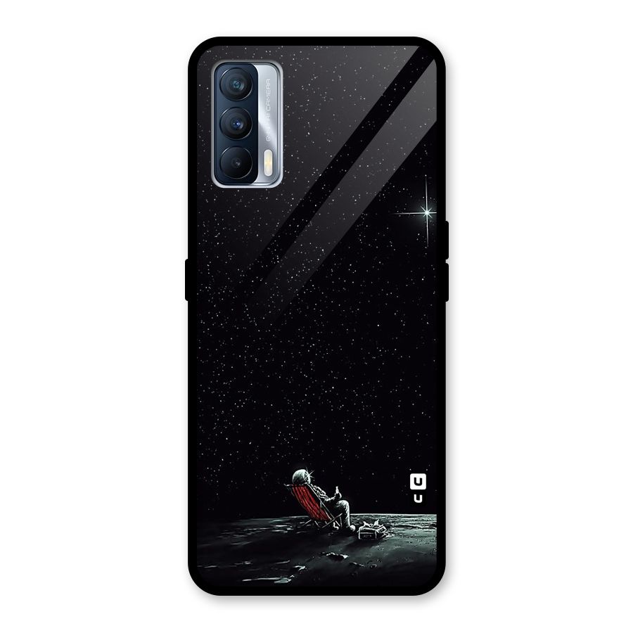 Resting Spaceman Face Glass Back Case for Realme X7