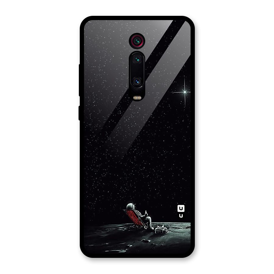 Resting Spaceman Face Glass Back Case for Redmi K20