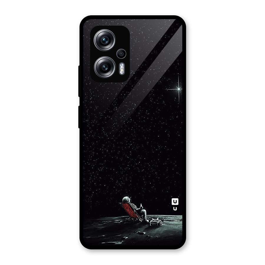 Resting Spaceman Face Glass Back Case for Redmi K50i