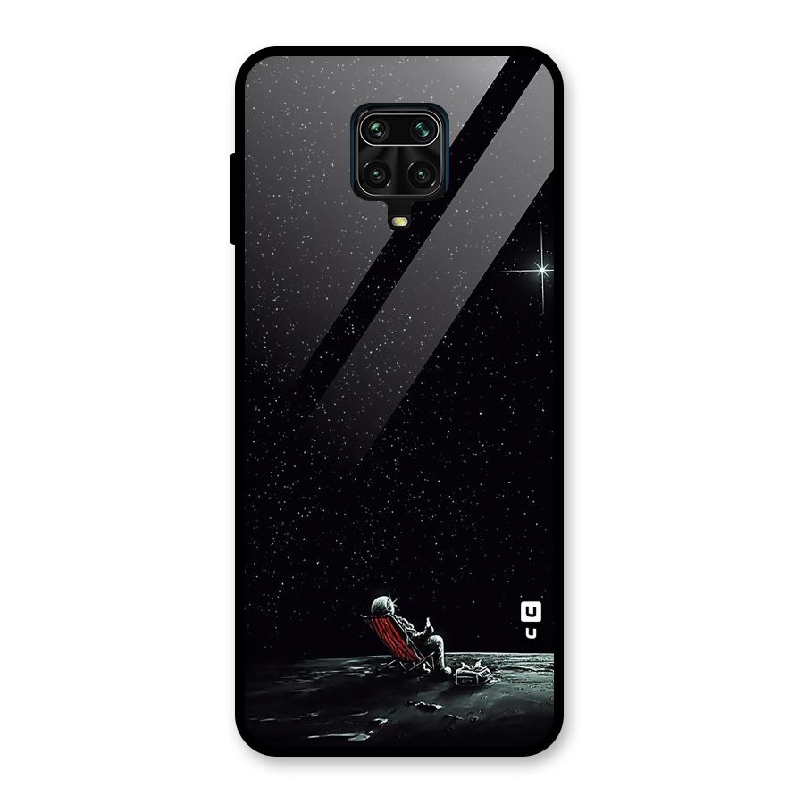 Resting Spaceman Face Glass Back Case for Redmi Note 10 Lite
