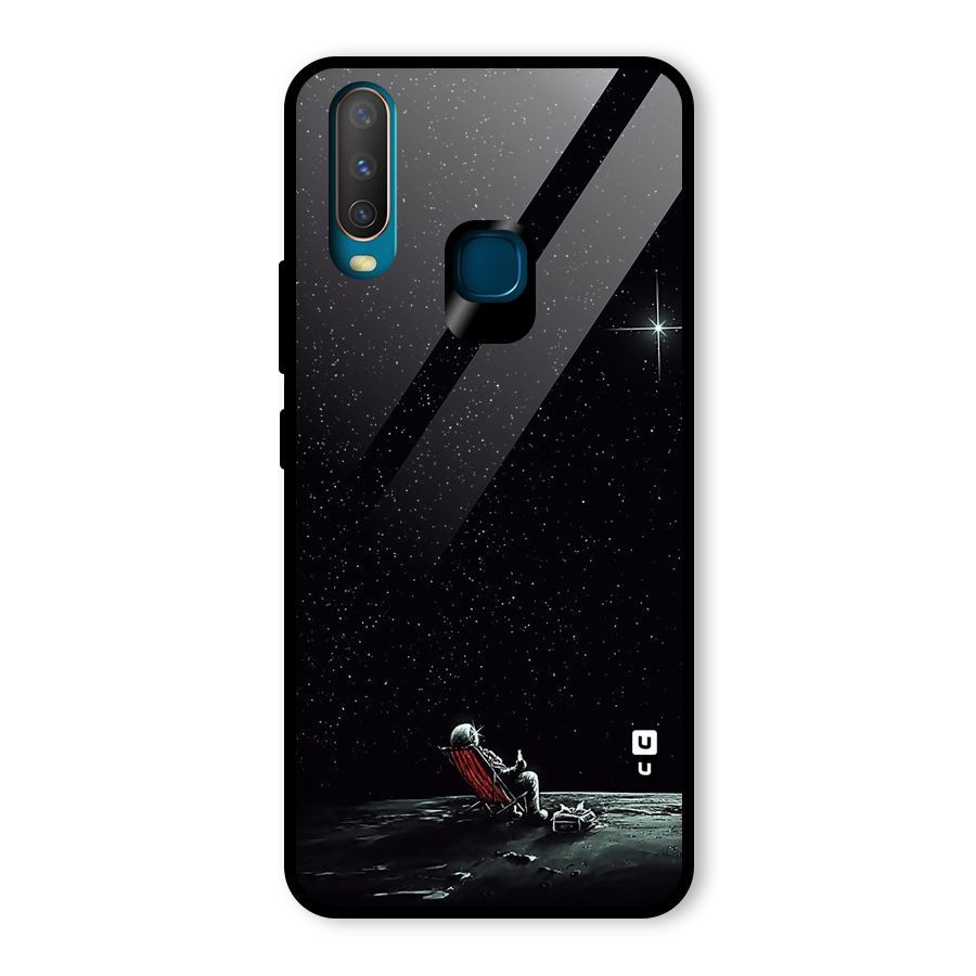 Resting Spaceman Face Glass Back Case for Vivo U10