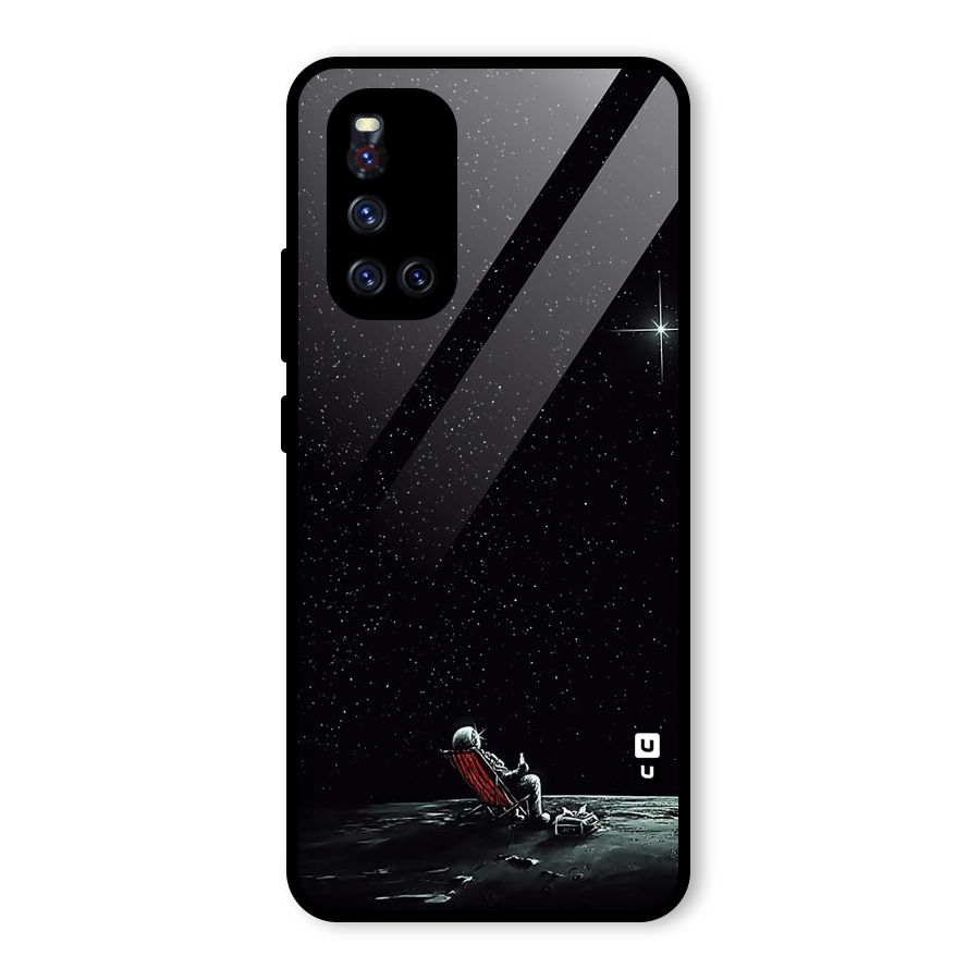 Resting Spaceman Face Glass Back Case for Vivo V19