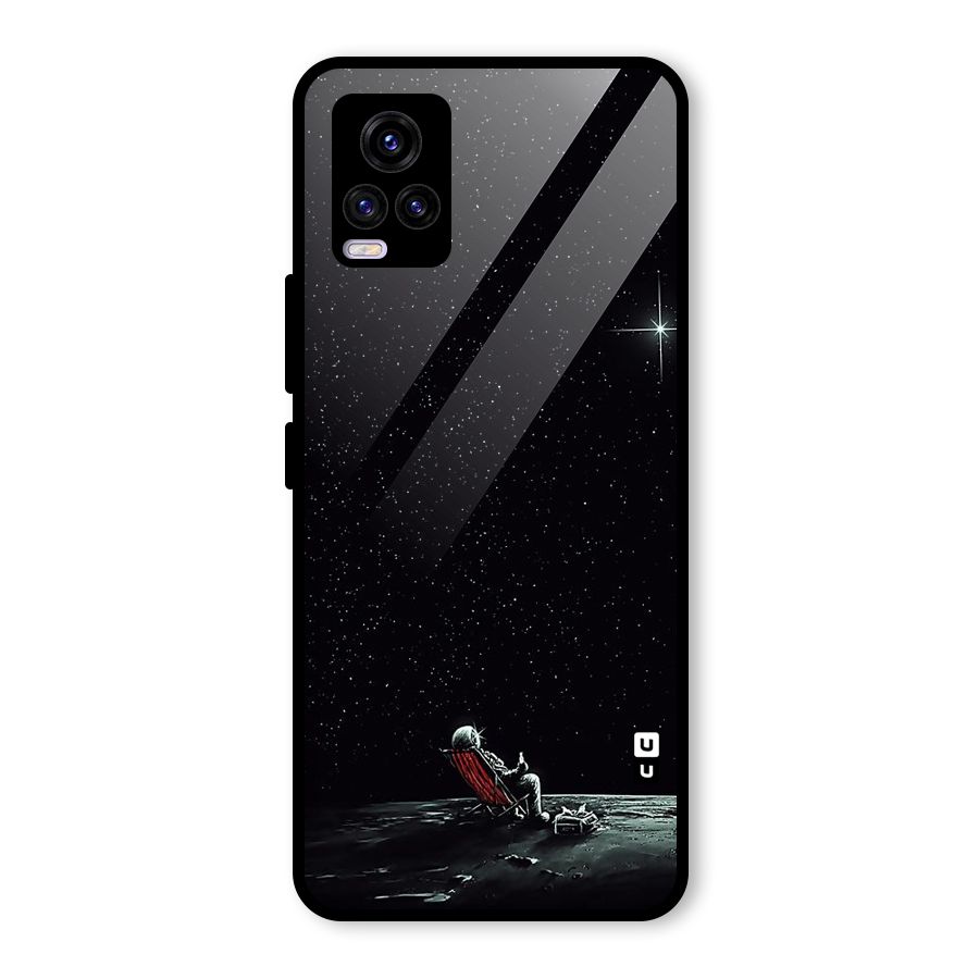 Resting Spaceman Face Glass Back Case for Vivo V20