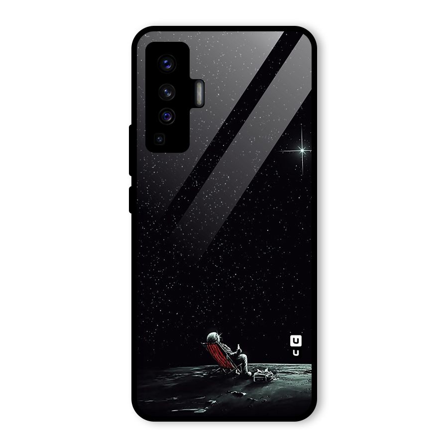 Resting Spaceman Face Glass Back Case for Vivo X50