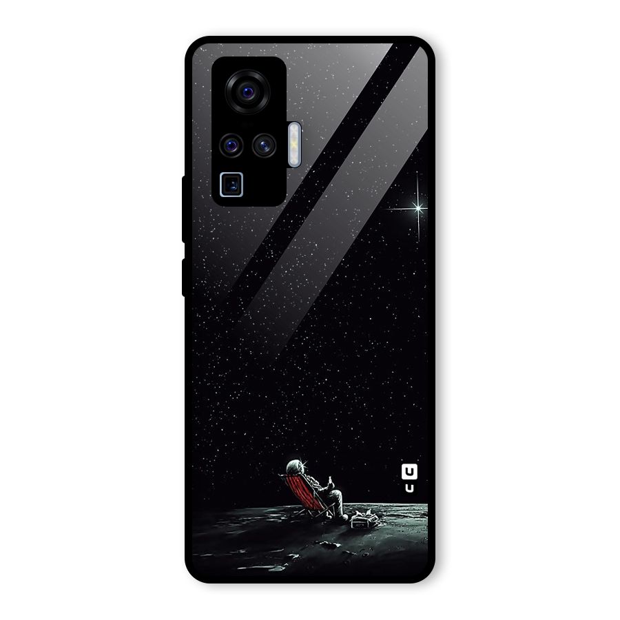 Resting Spaceman Face Glass Back Case for Vivo X50 Pro