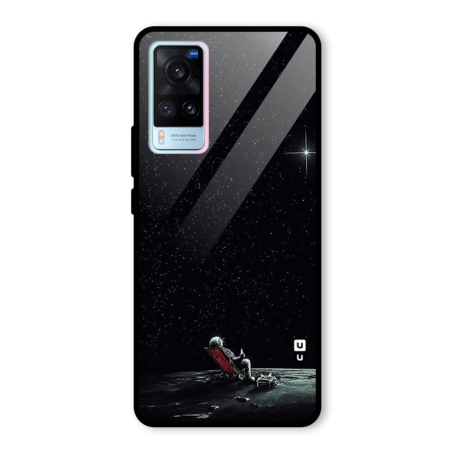 Resting Spaceman Face Glass Back Case for Vivo X60