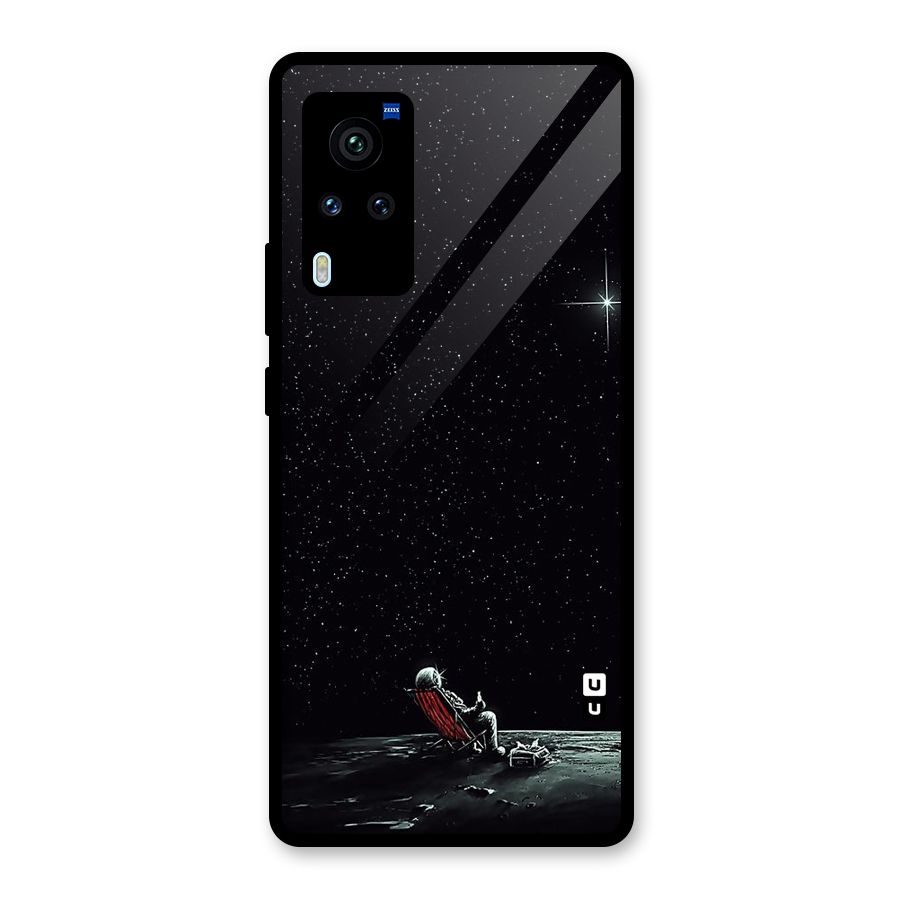 Resting Spaceman Face Glass Back Case for Vivo X60 Pro