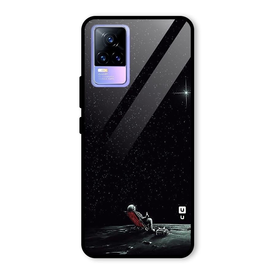 Resting Spaceman Face Glass Back Case for Vivo Y73