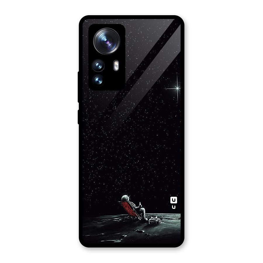 Resting Spaceman Face Glass Back Case for Xiaomi 12 Pro