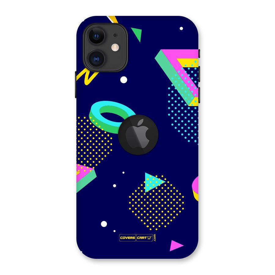 Retro Abstract Back Case for iPhone 11 Logo Cut