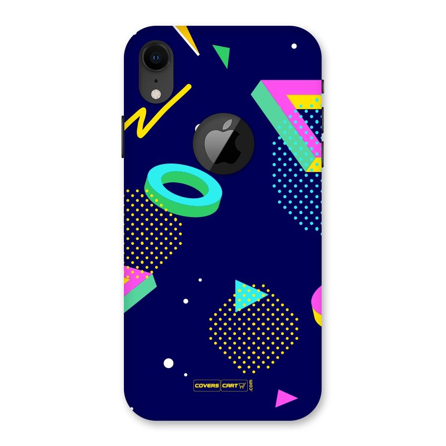 Retro Abstract Back Case for iPhone XR Logo Cut