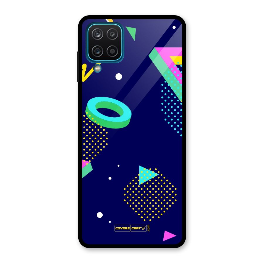 Retro Abstract Glass Back Case for Galaxy A12