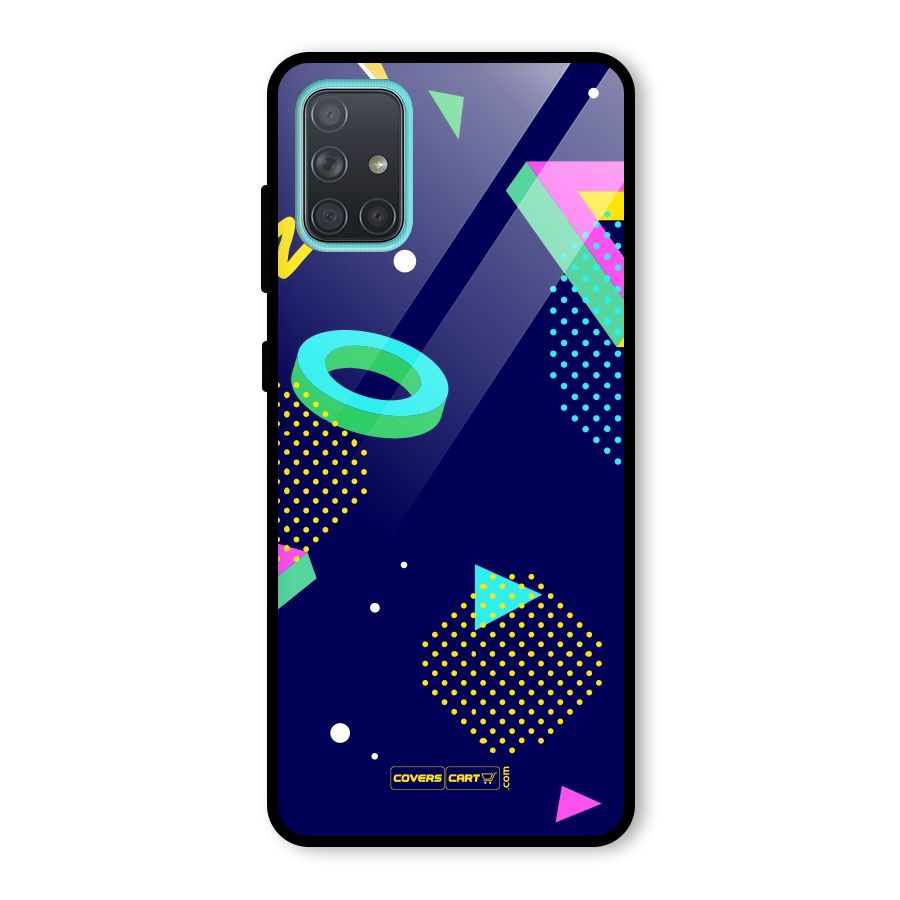 Retro Abstract Glass Back Case for Galaxy A71