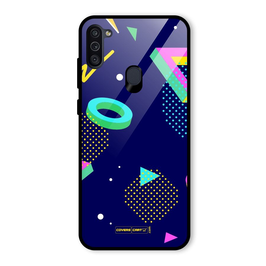 Retro Abstract Glass Back Case for Galaxy M11