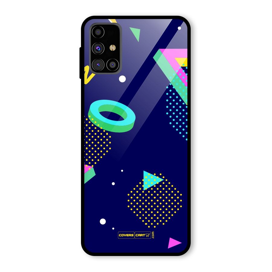 Retro Abstract Glass Back Case for Galaxy M31s