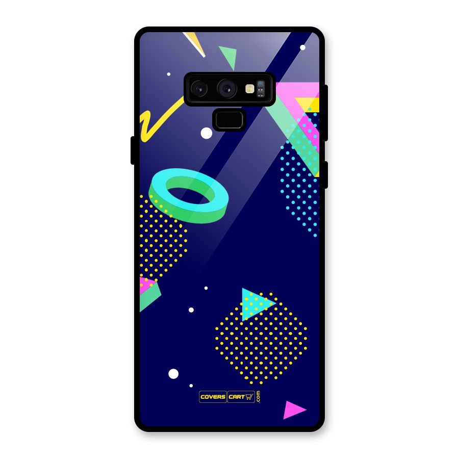 Retro Abstract Glass Back Case for Galaxy Note 9
