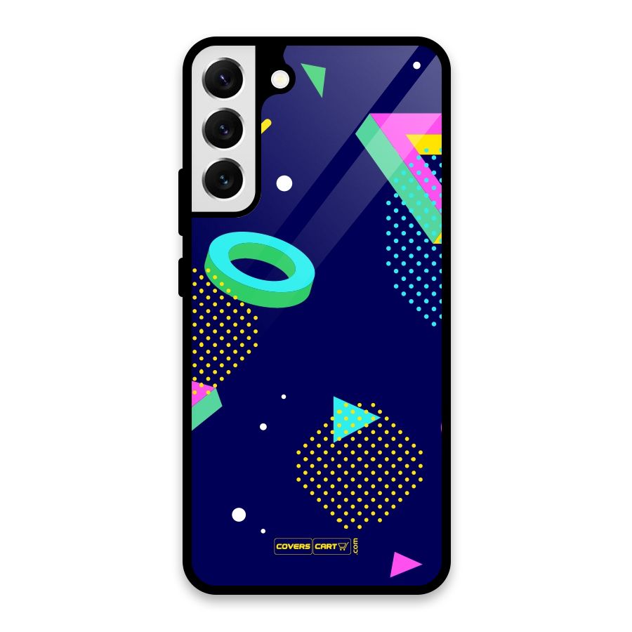 Retro Abstract Glass Back Case for Galaxy S22 Plus 5G