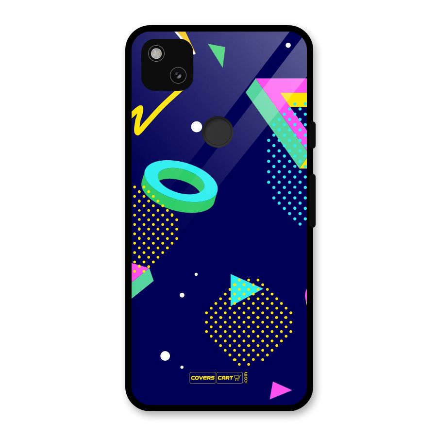 Retro Abstract Glass Back Case for Google Pixel 4a