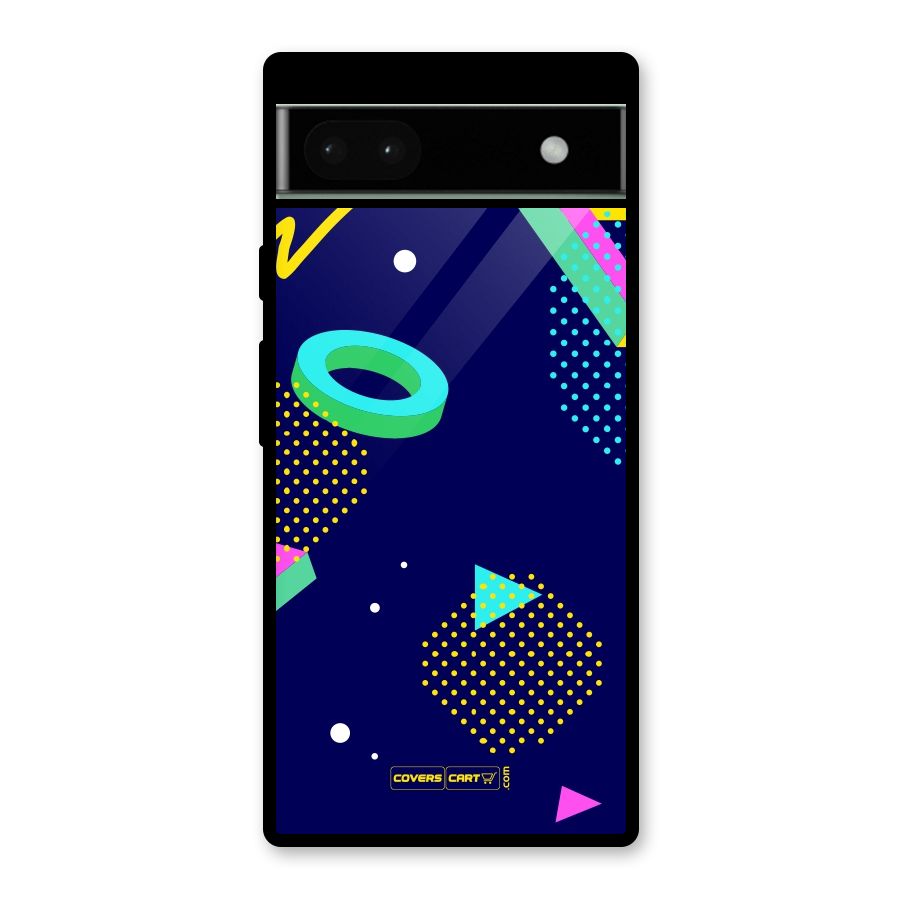 Retro Abstract Glass Back Case for Google Pixel 6a