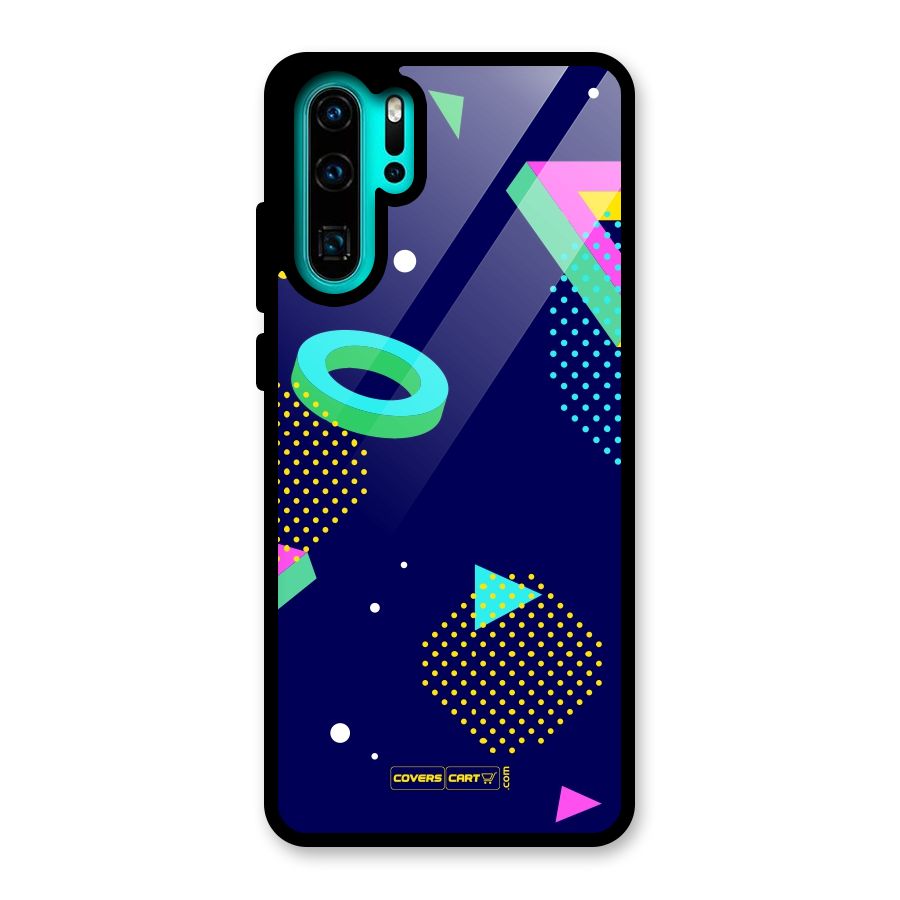 Retro Abstract Glass Back Case for Huawei P30 Pro