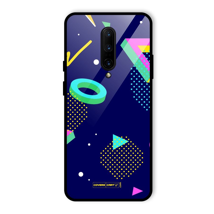 Retro Abstract Glass Back Case for OnePlus 7 Pro
