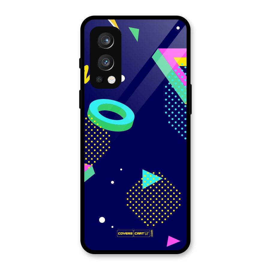 Retro Abstract Glass Back Case for OnePlus Nord 2 5G