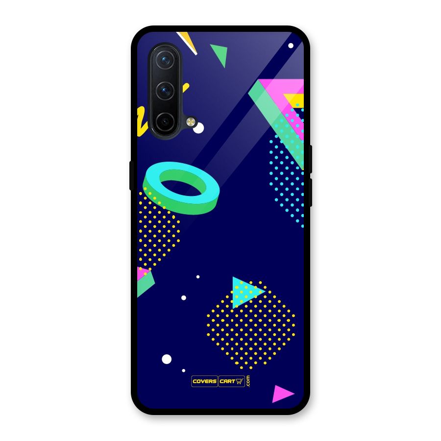 Retro Abstract Glass Back Case for OnePlus Nord CE 5G
