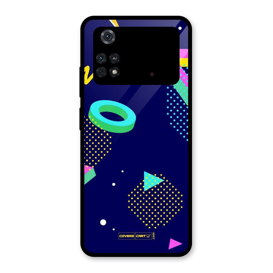 Retro Abstract Glass Back Case for Poco M4 Pro 4G