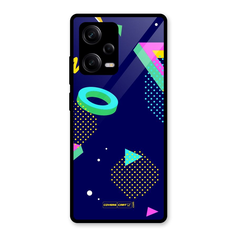 Retro Abstract Glass Back Case for Redmi Note 12 Pro