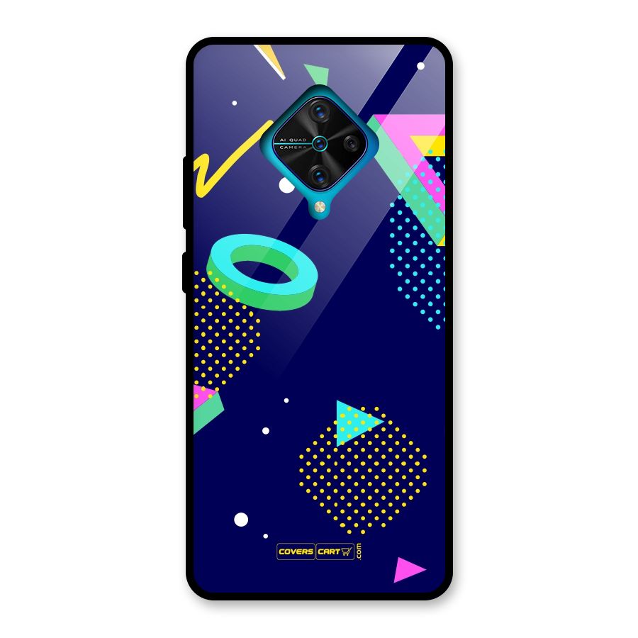 Retro Abstract Glass Back Case for Vivo S1 Pro