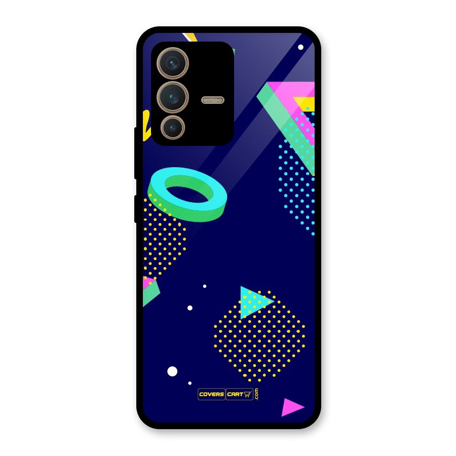 Retro Abstract Glass Back Case for Vivo V23 5G
