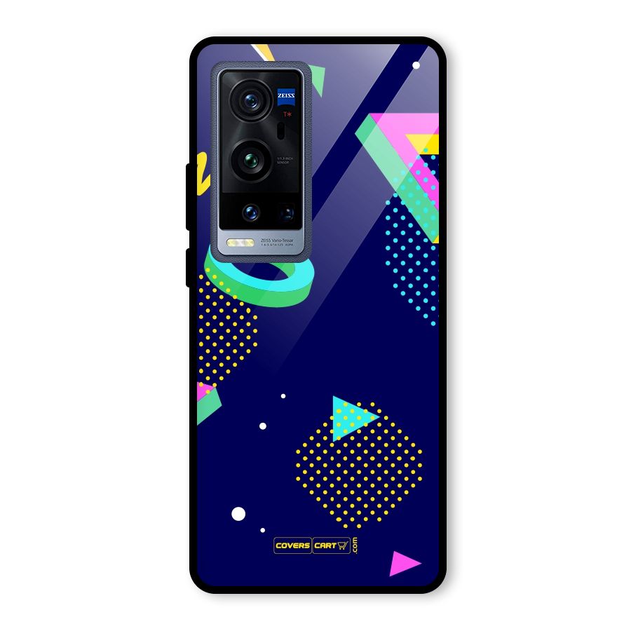 Retro Abstract Glass Back Case for Vivo X60 Pro Plus