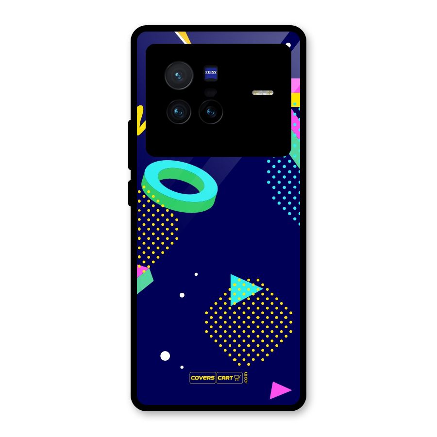 Retro Abstract Glass Back Case for Vivo X80